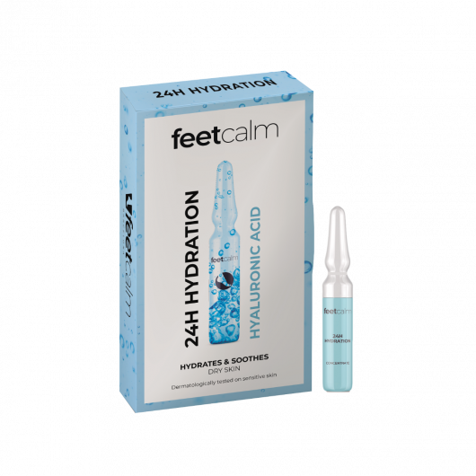 Set fiole pentru picioare Feet Calm, hidratante, cu acid hialuronic, 7x2ml