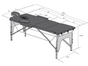 Masă de consultație portabilă cu 3 secțiuni, din aluminiu.
